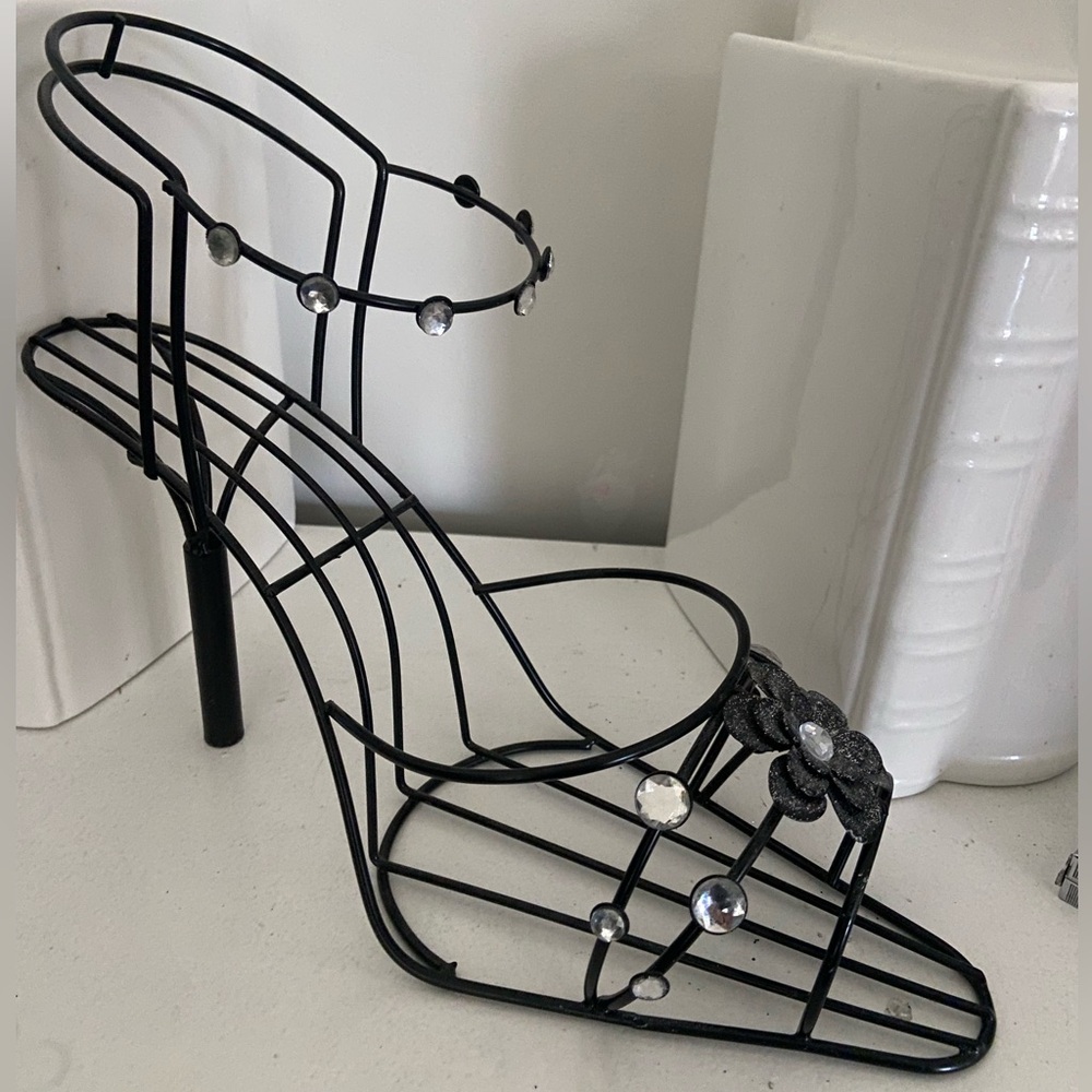 Elegant Black Wire Frame Women's Shoe